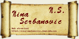 Nina Šerbanović vizit kartica